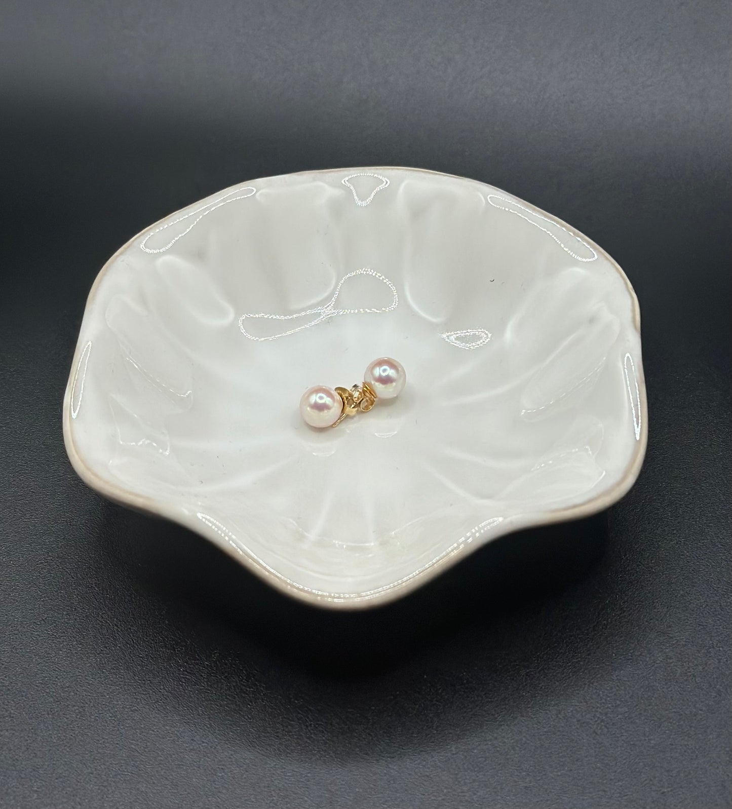 14k Gold Pearl Earrings