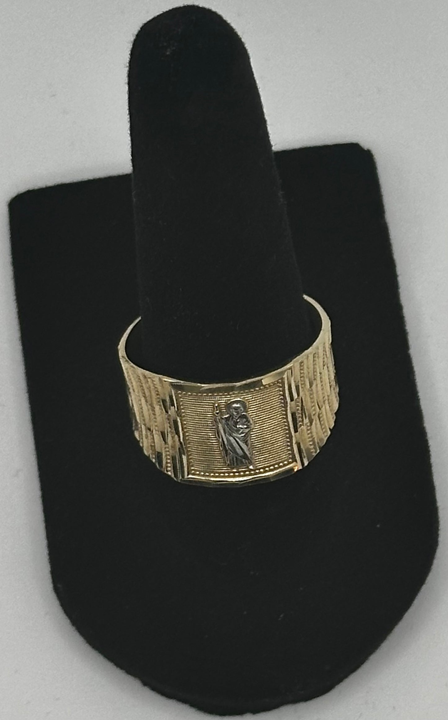 14k Gold Two Tone St Jude’s Ring