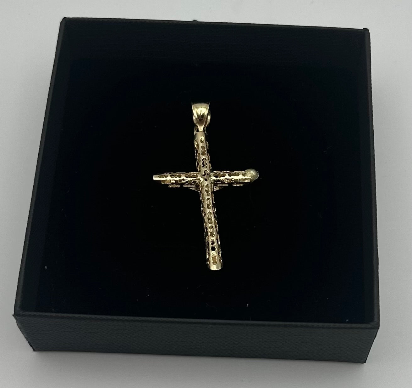 14k Gold Two Tone Cross Pendant