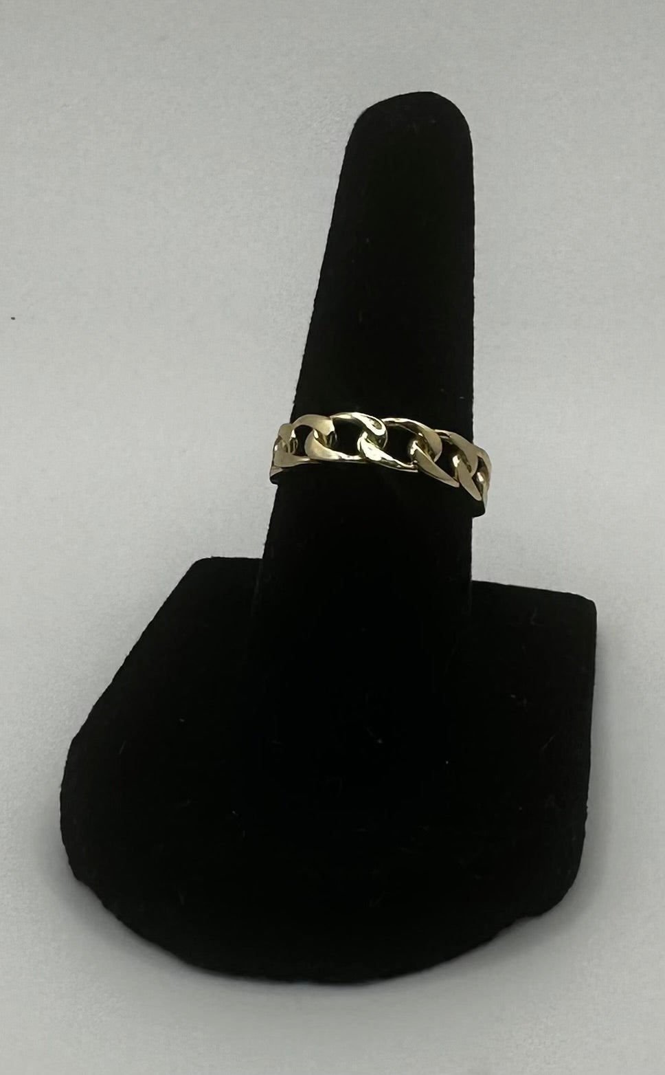 14K Gold Cuban Link Style Ring