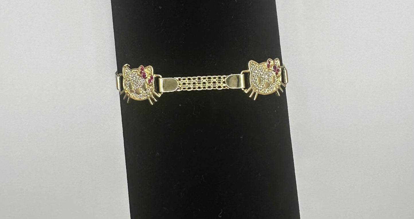 14k Gold Hello Kitty Bracelet