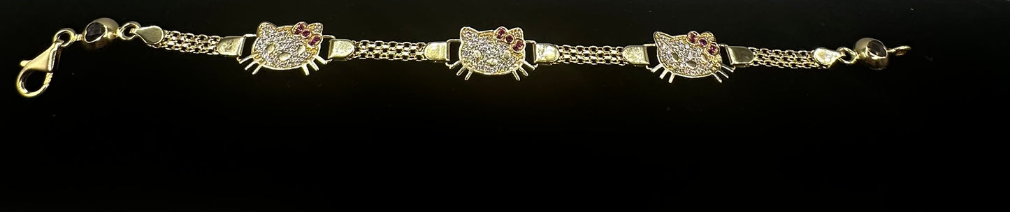 14k Gold Hello Kitty Bracelet