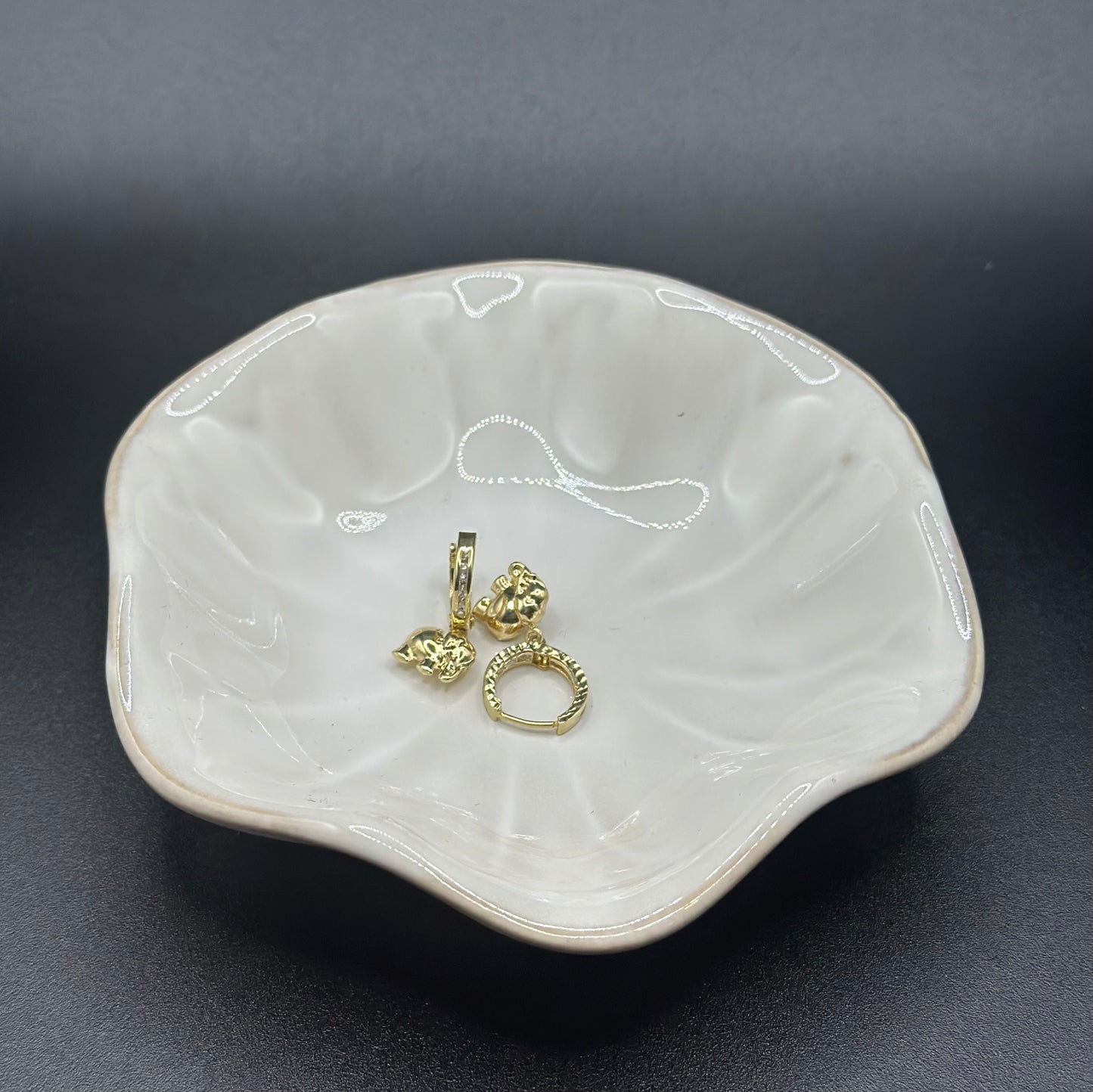 14k Gold Elephant Earrings