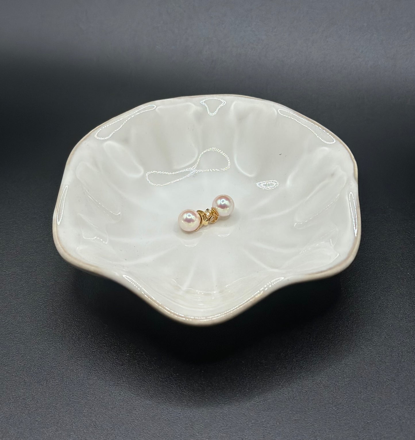 14k Gold Pearl Earrings