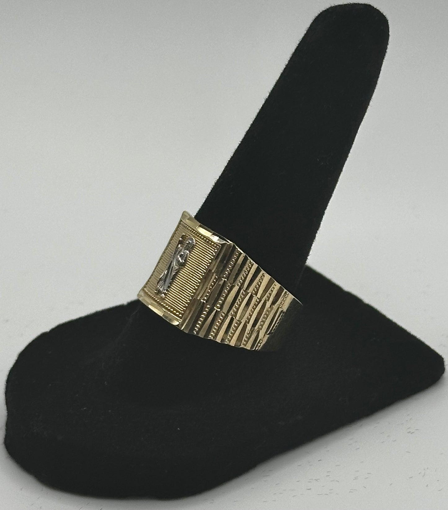 14k Gold Two Tone  St Jude’s Ring