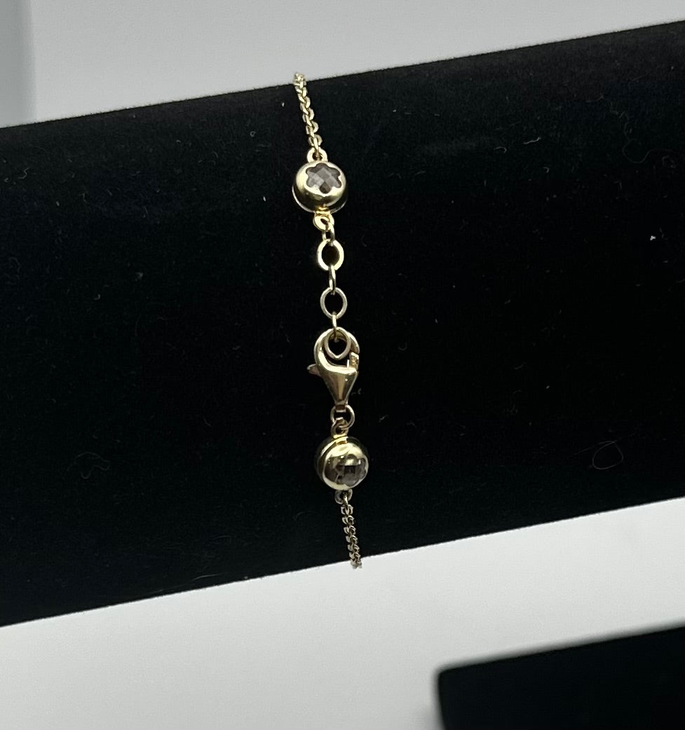 14k Gold Single Gold Clover Bracelet (Copy)