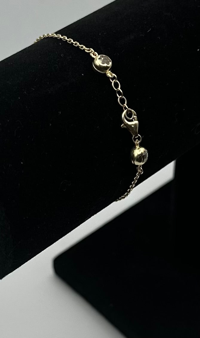 14k Gold Single Gold Clover Bracelet (Copy)