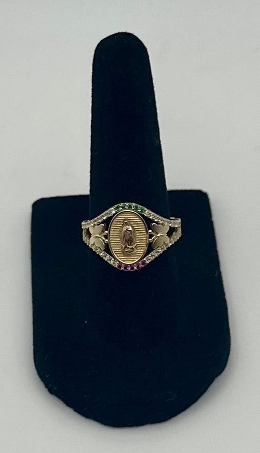 14k Gold Virgin Marie Ring