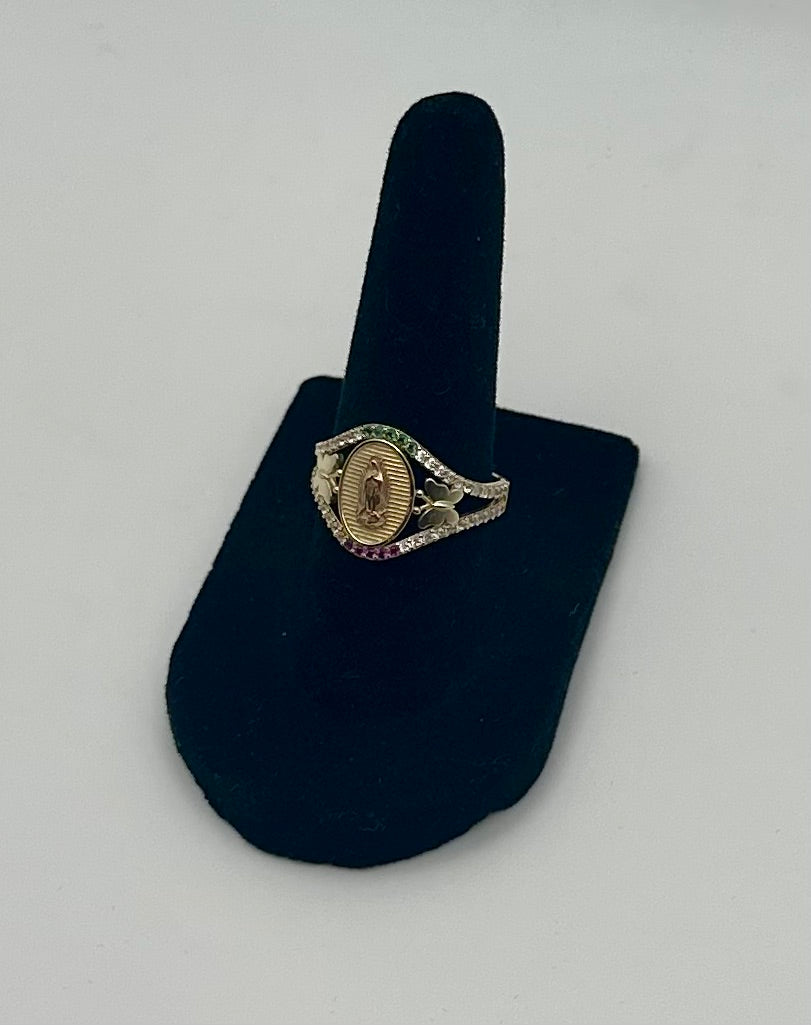 14k Gold Virgin Marie Ring