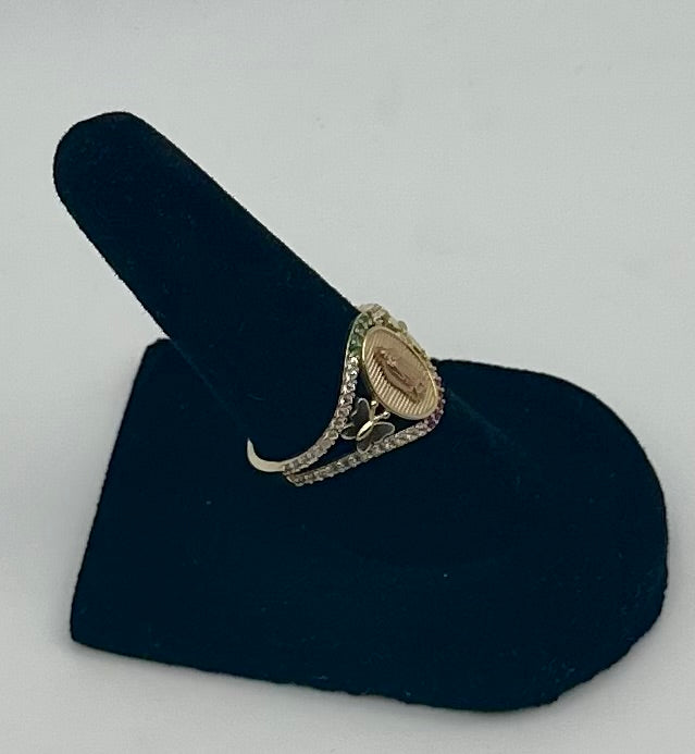 14k Gold Virgin Marie Ring