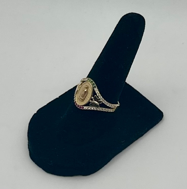 14k Gold Virgin Marie Ring