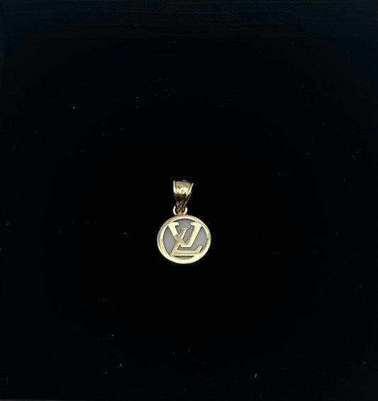 14k Gold LV Pendant