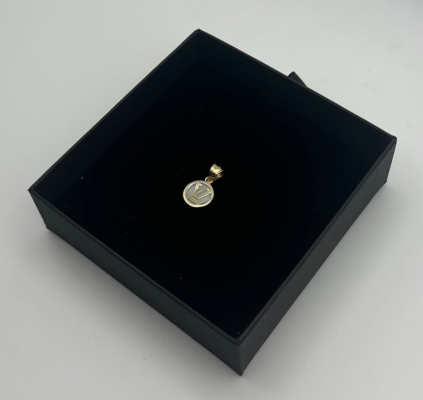 14k Gold LV Pendant