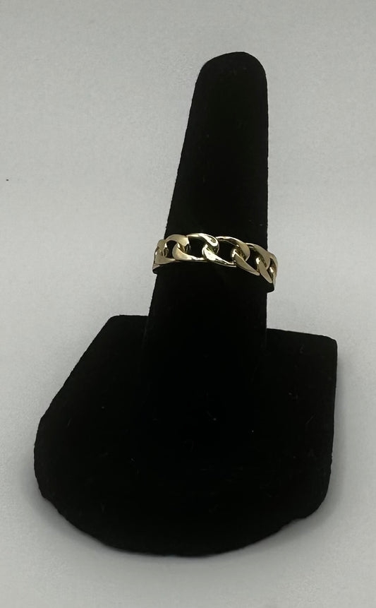 14K Gold Cuban Link Style Ring