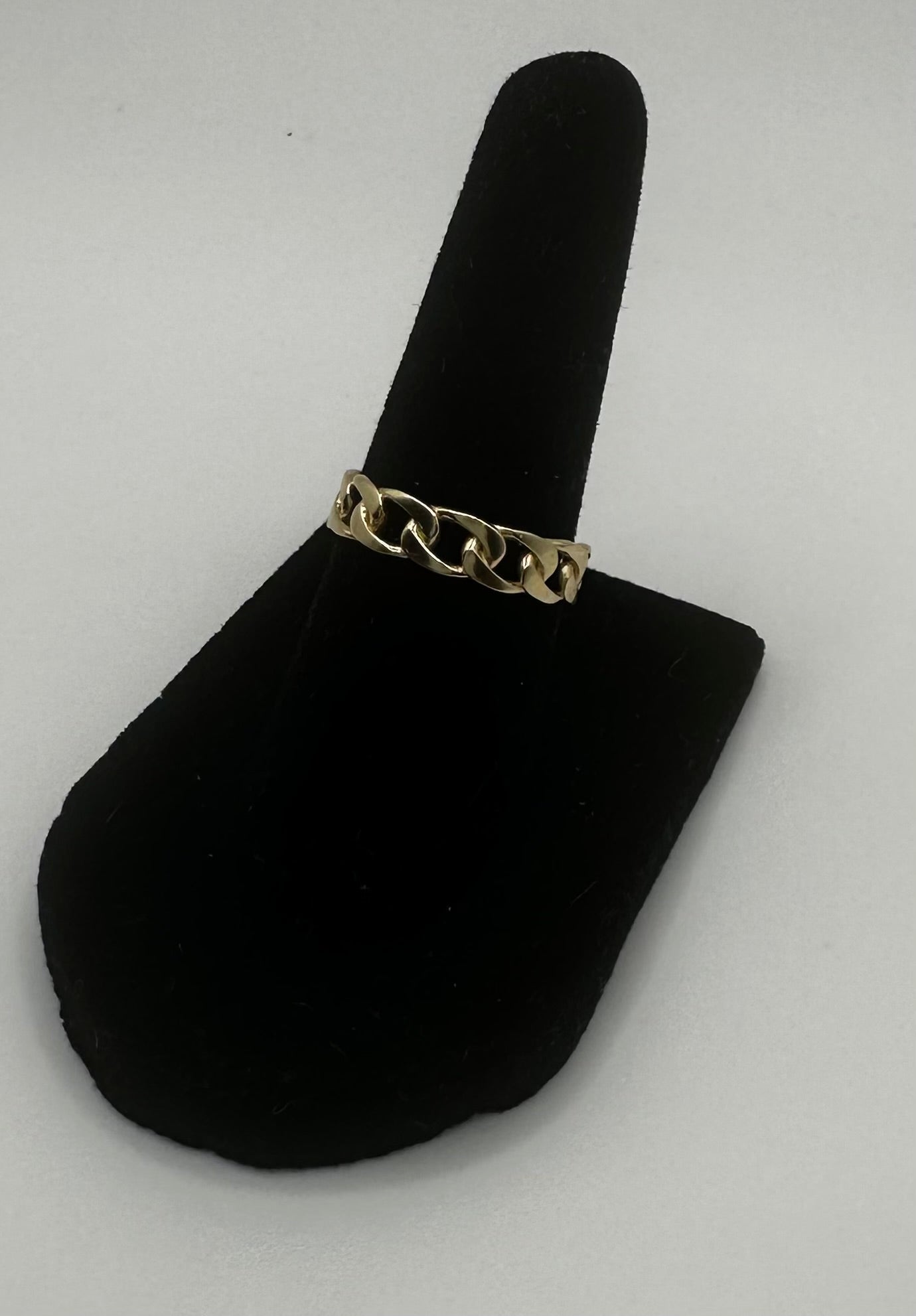 14K Gold Cuban Link Style Ring