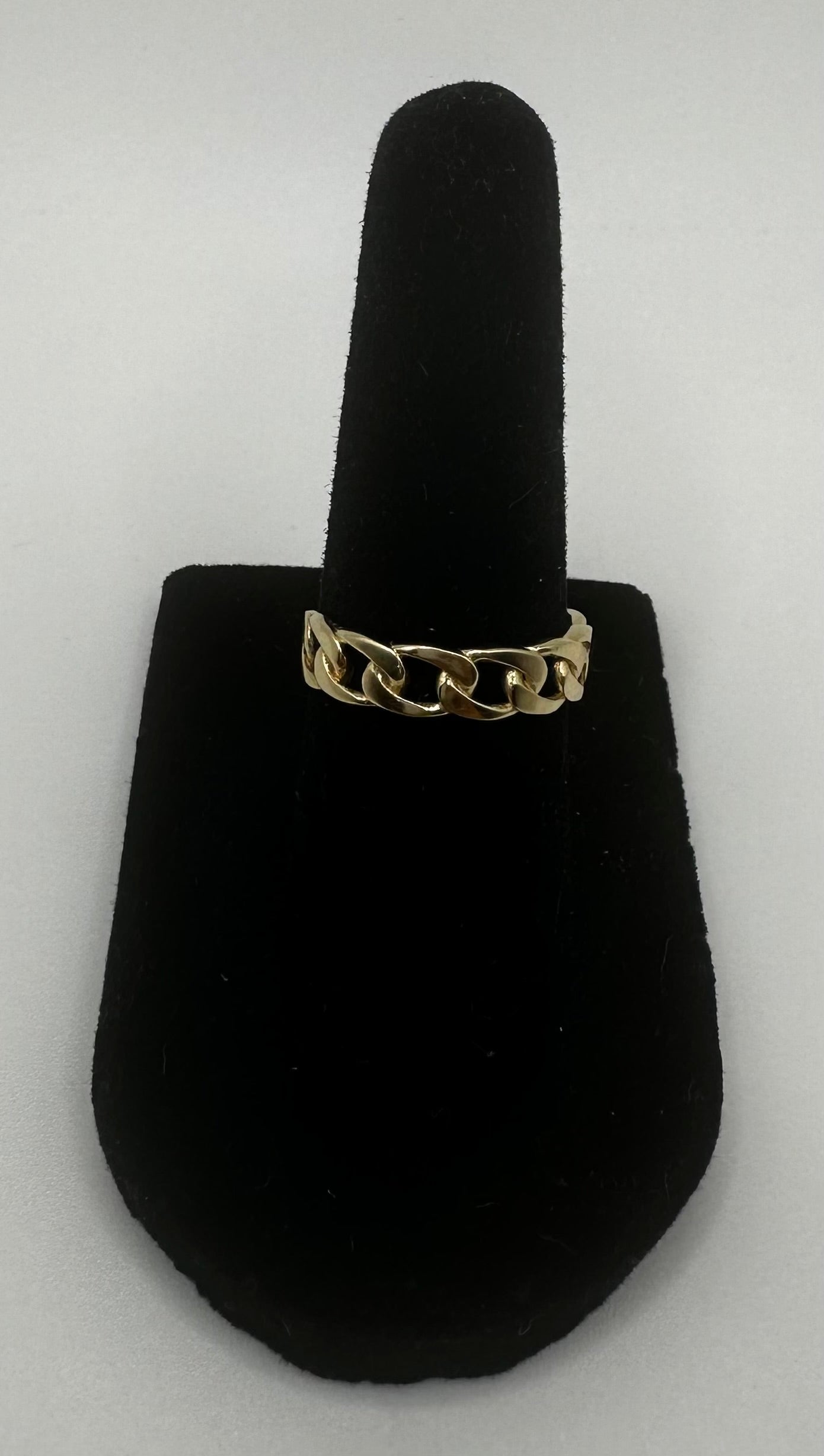 14K Gold Cuban Link Style Ring
