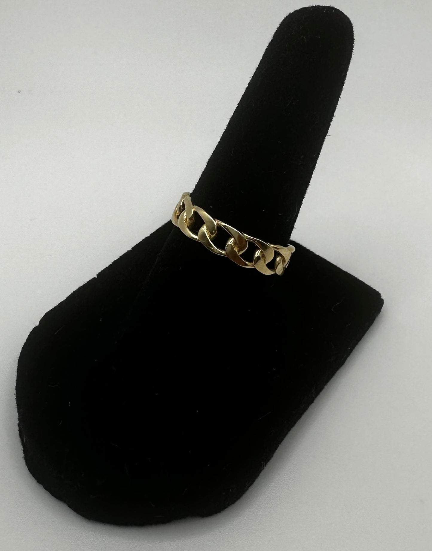 14K Gold Cuban Link Style Ring