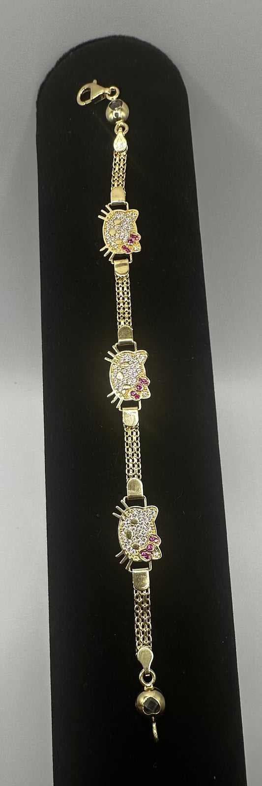 14k Gold Hello Kitty Bracelet